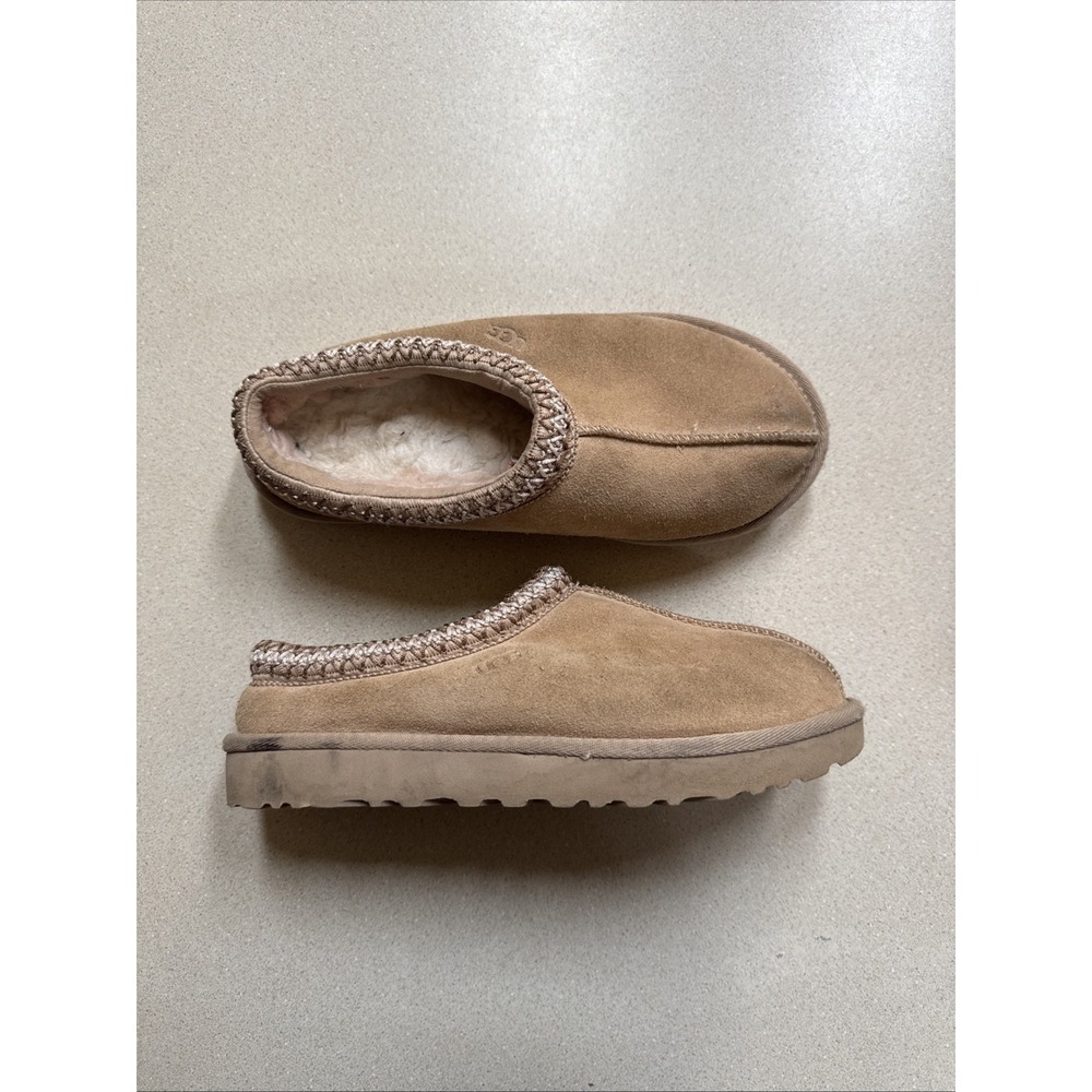 UGG WOMEN'S TASMAN II SUEDE SHEARLING LINED CLOG SLIPPERS SAND US 6